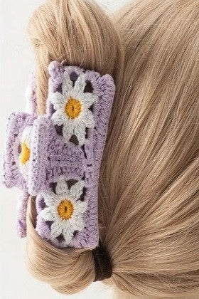 Handmade Crochet Claw Clip