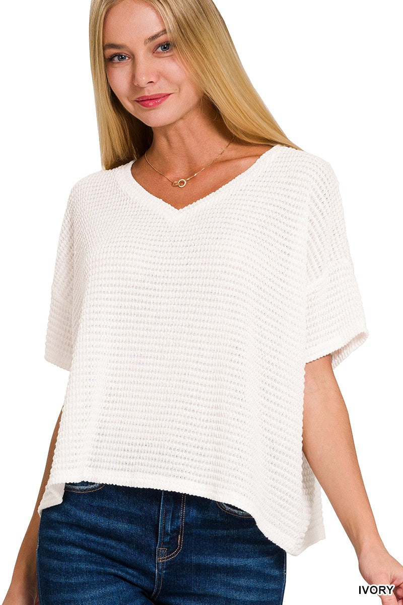 Textured Knit Tee