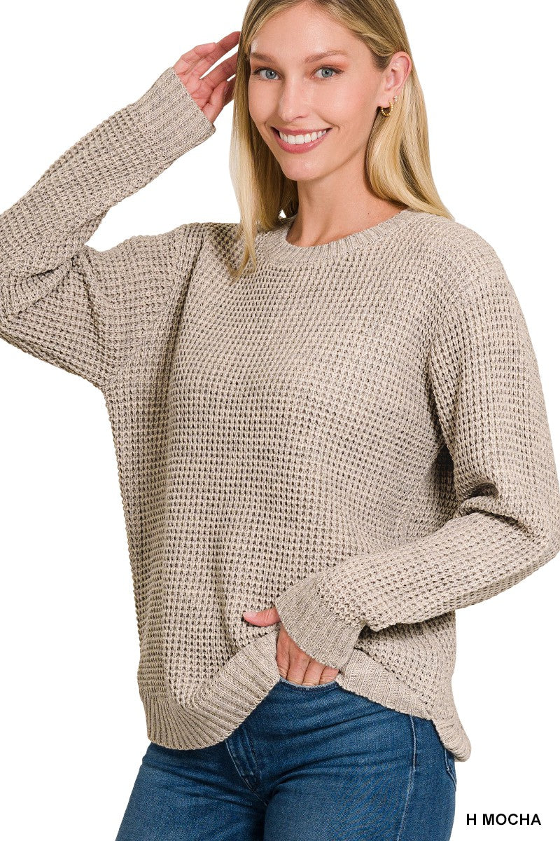 Mocha Knit Cozy Up Sweater