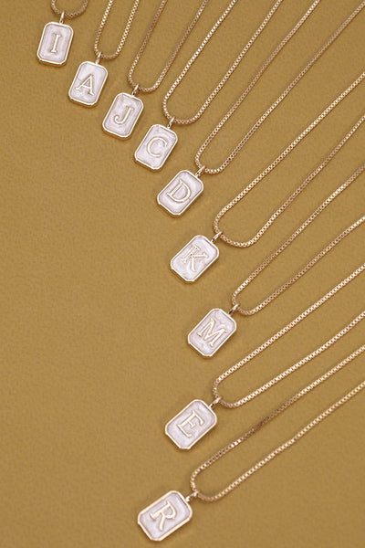 Intial Square Necklace
