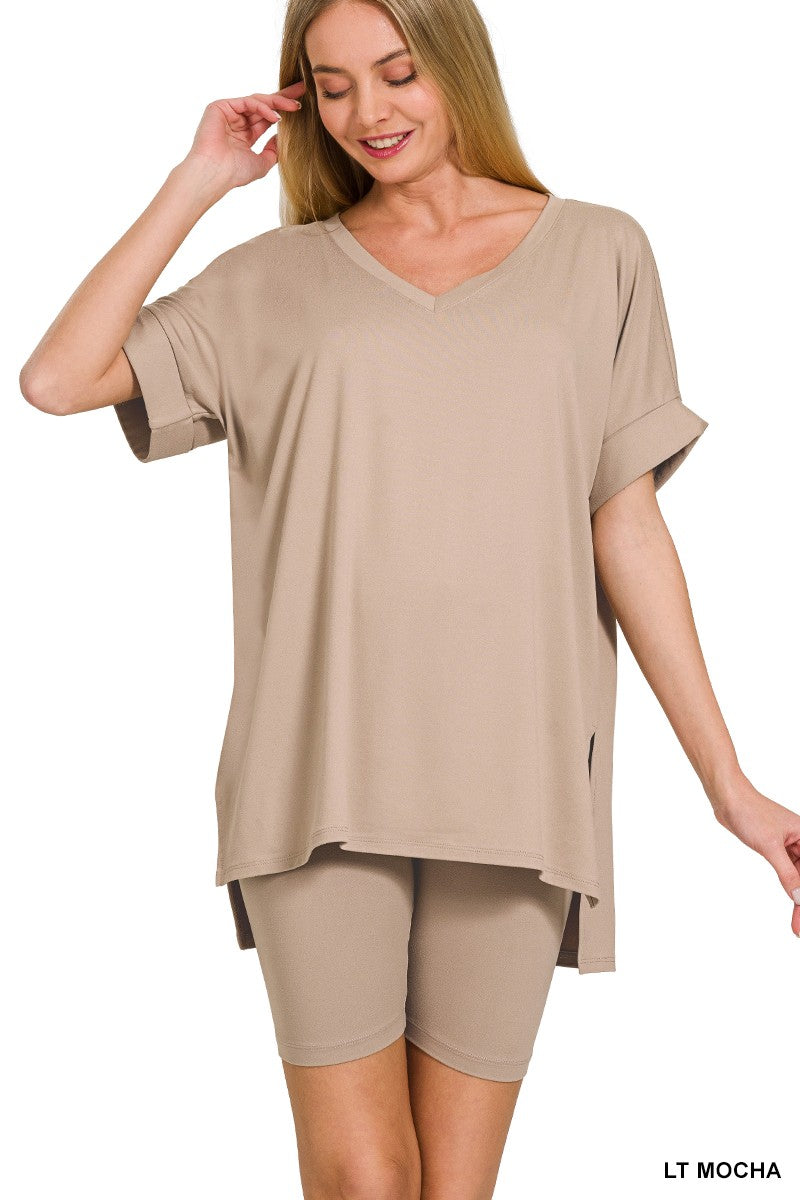 Mocha lounge Tunic Tee