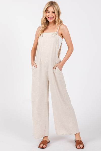 Linen Oatmeal Romper