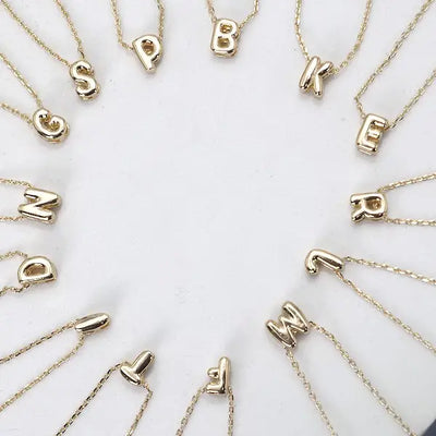 Mini Initial Bubble Necklaces