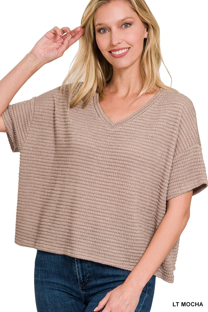 Textured Knit Tee