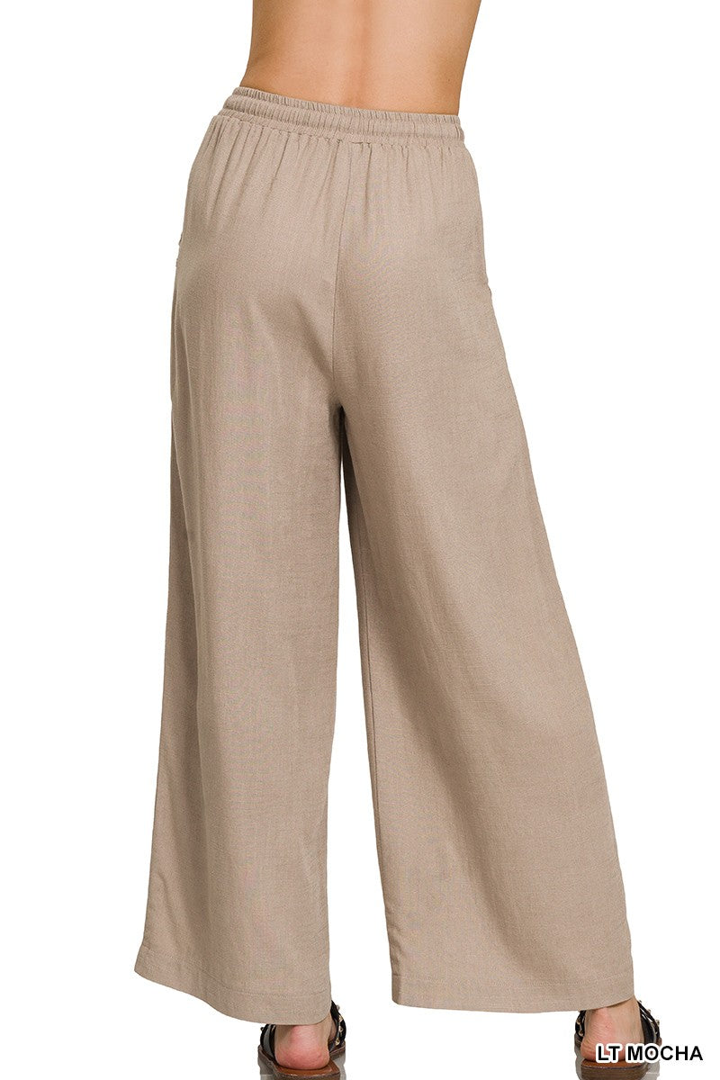 Mocha Linen Blend Lounge Pants