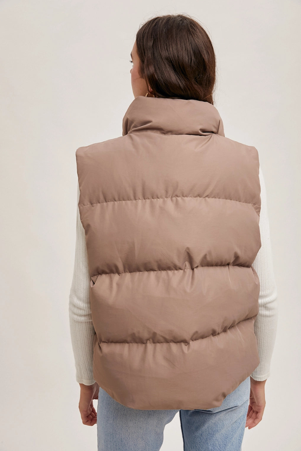 Zipper Front Puffer Vest