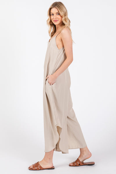 Woven One Piece Jumpsuit