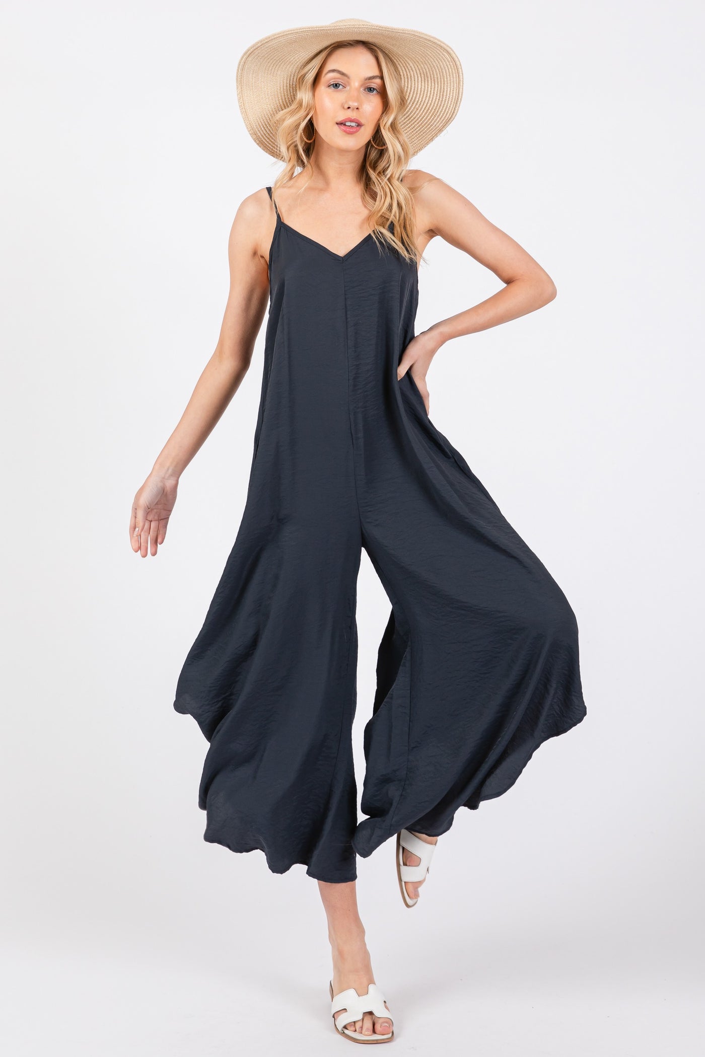 Woven One Piece Jumpsuit