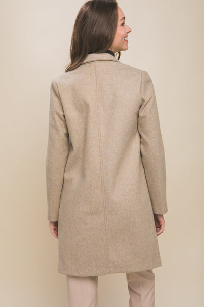 Oatmeal Fleece Long Coat