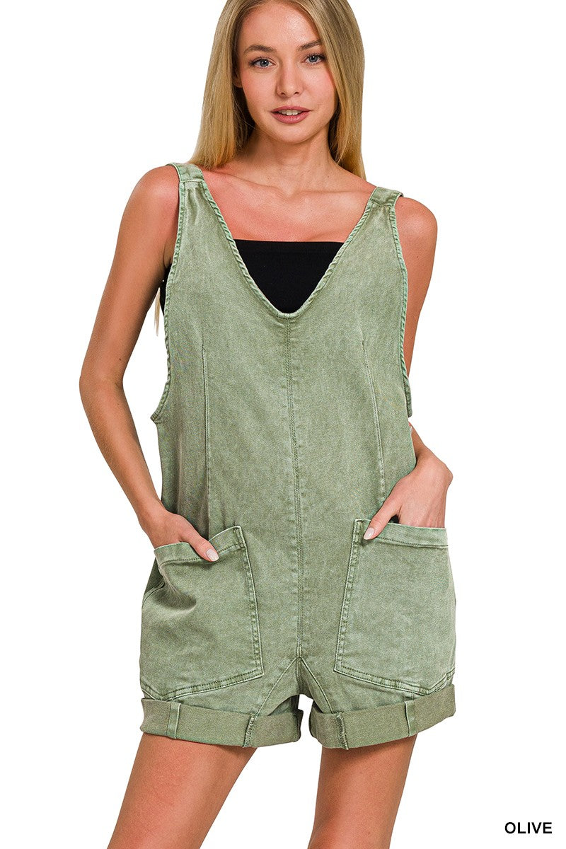 Olive Overall Romper