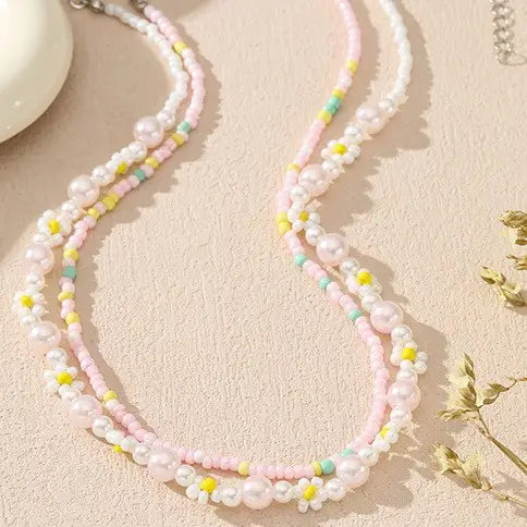 Double Layered Beaded Necklace