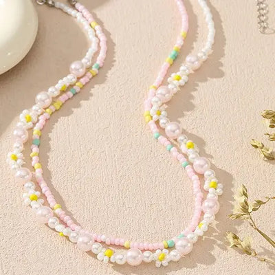 Double Layered Beaded Necklace