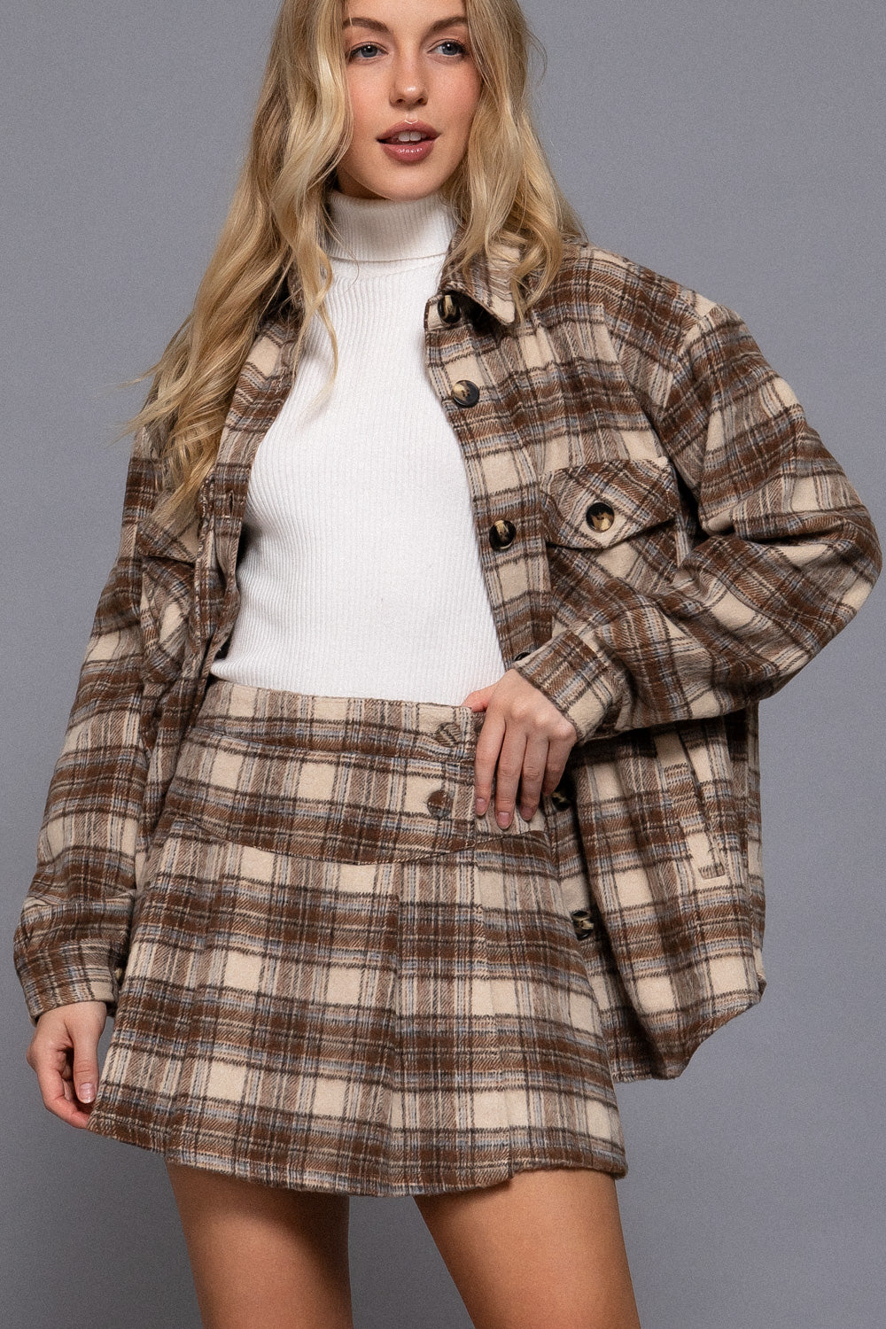Harvest Plaid Skort