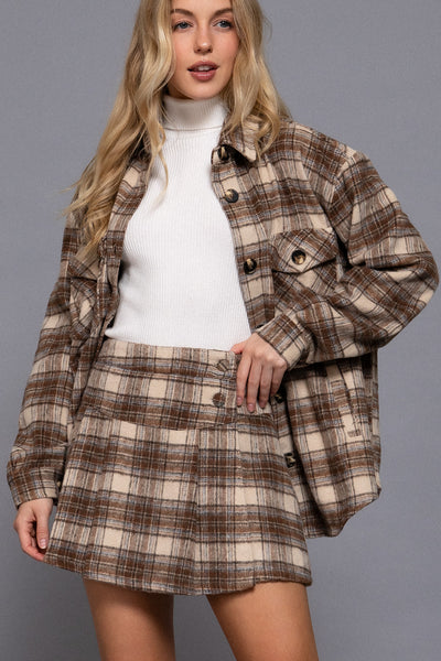 Harvest Plaid Skort