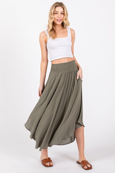 Olive Midi Skirt