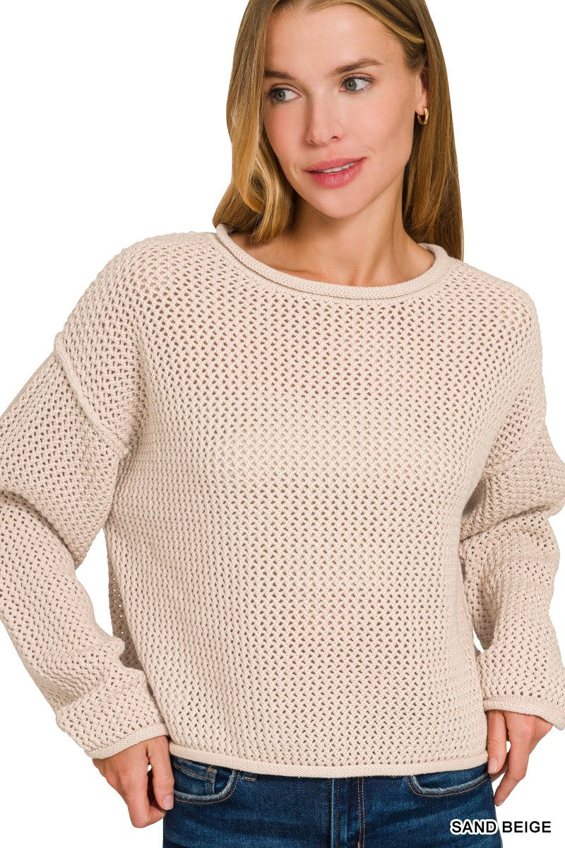 Textured Knit Sweater