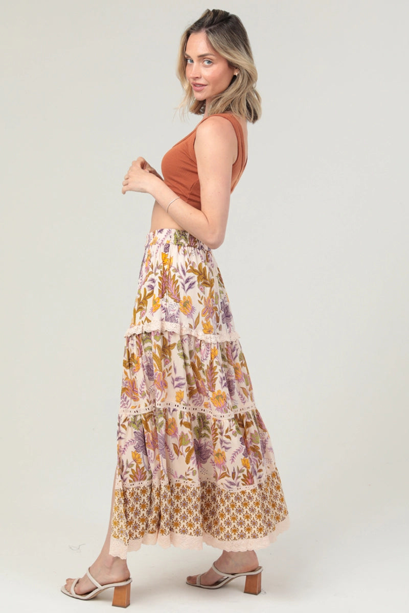 Whimsical Bloom Maxi Skirt