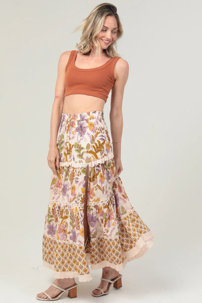 Whimsical Bloom Maxi Skirt