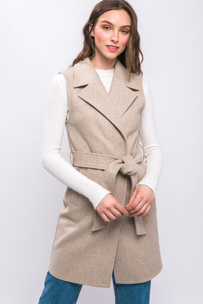 Oatmeal Collared Vest