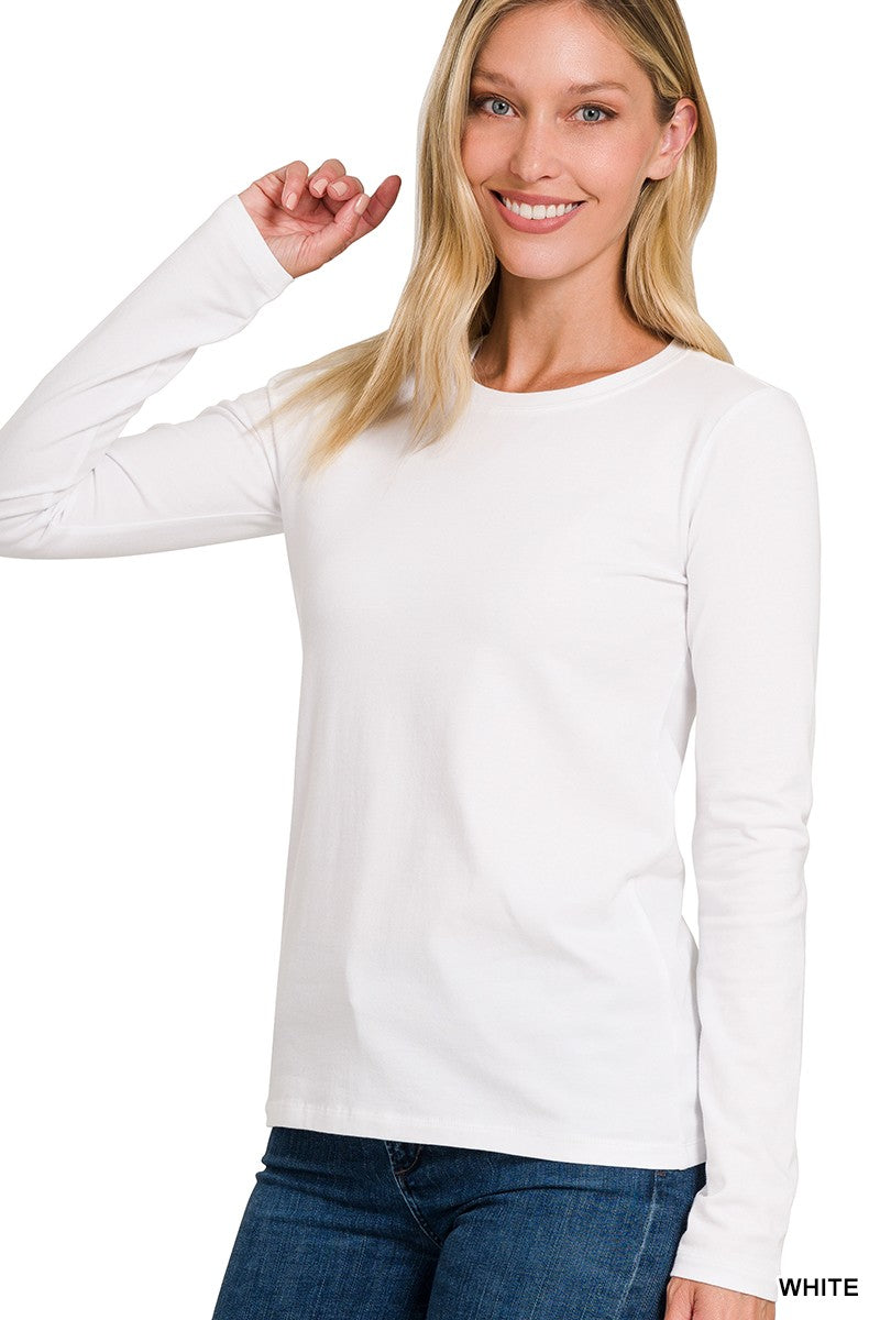 Cotton White Long Sleeve