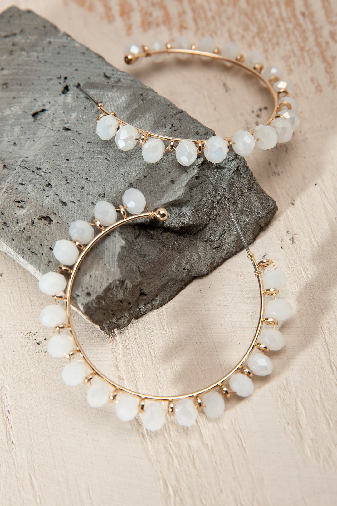 Beaded Hoop Earrings – Essential Edge Clothing