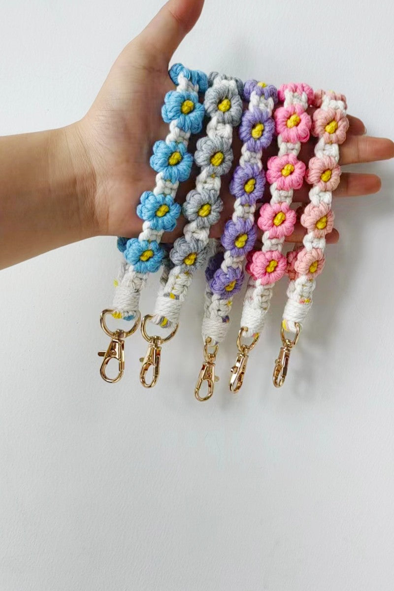 Flower Wristlet Keychain