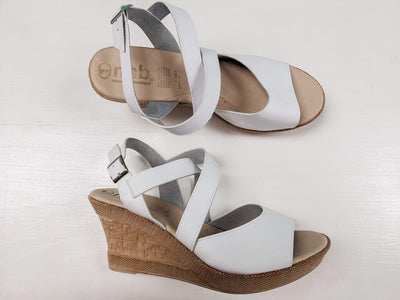 White Wedge Heel Sandals