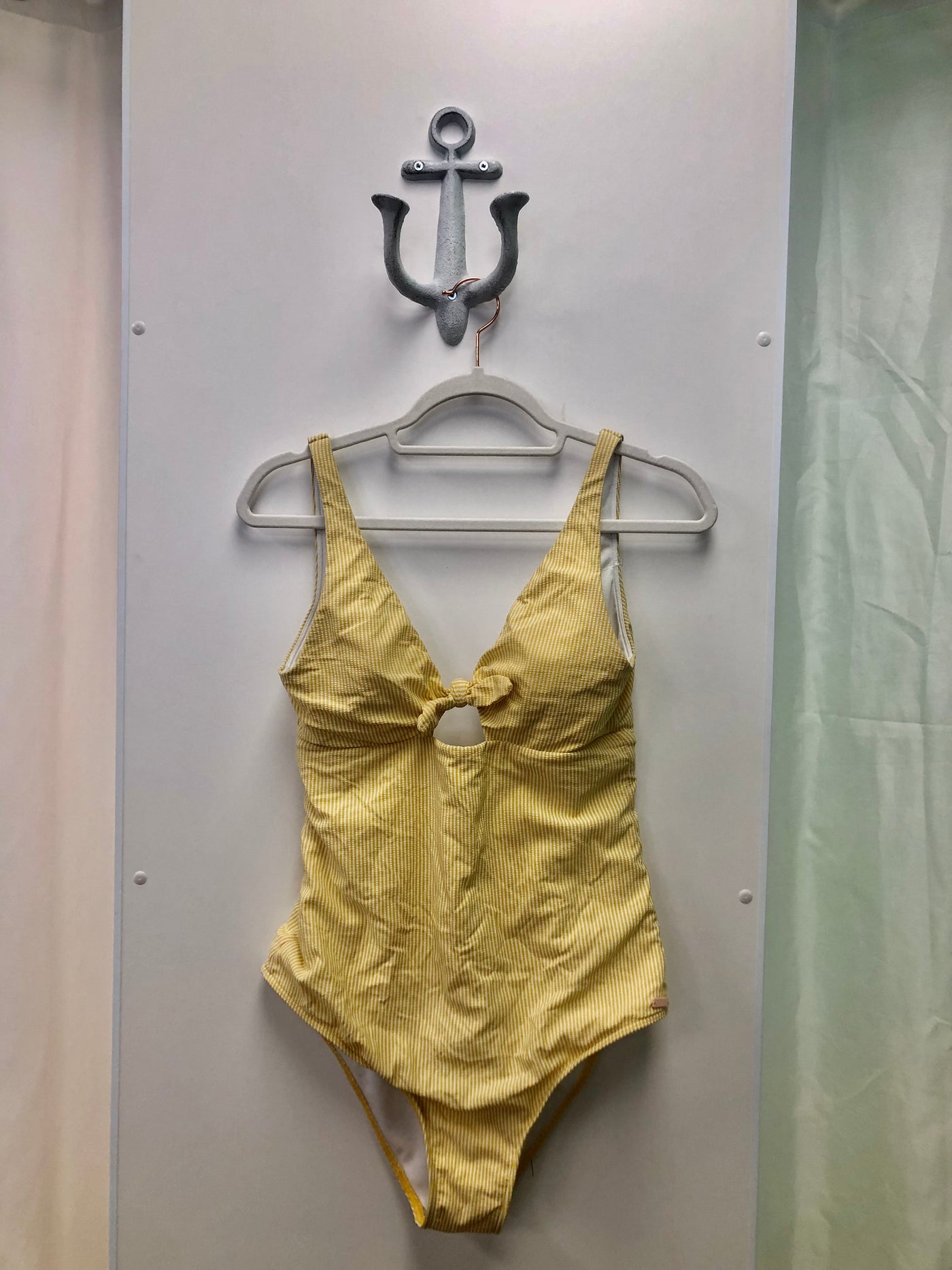 Yellow one piece bathing suit