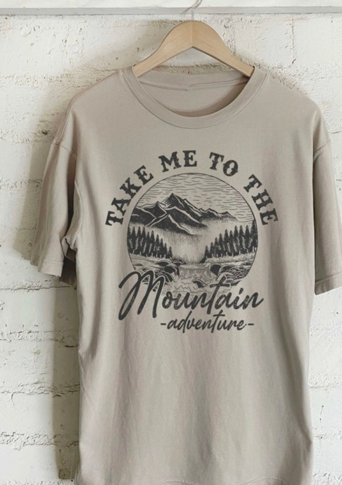 Take me to the mountain Oversized graphic tee