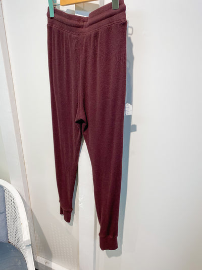 Brown Waffle knit lounge pants