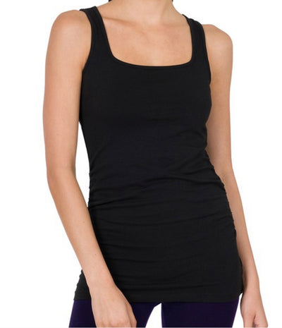 Basic Ruched Tank Top