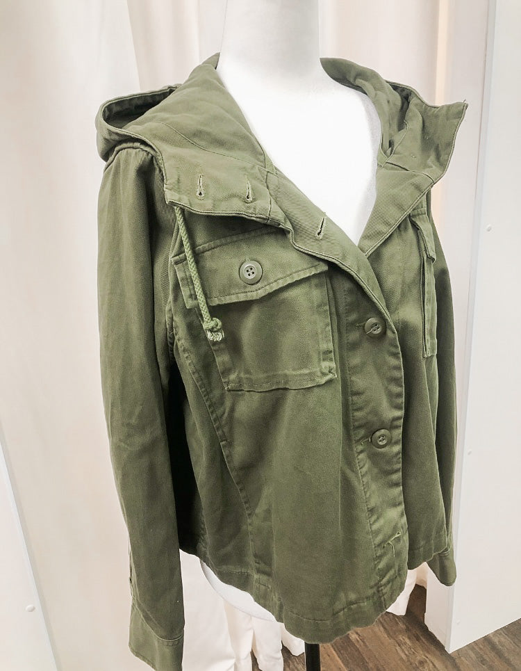 Green Crop Cargo jacket